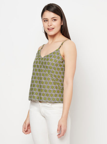 Blockprinted Adjustable Strap Top