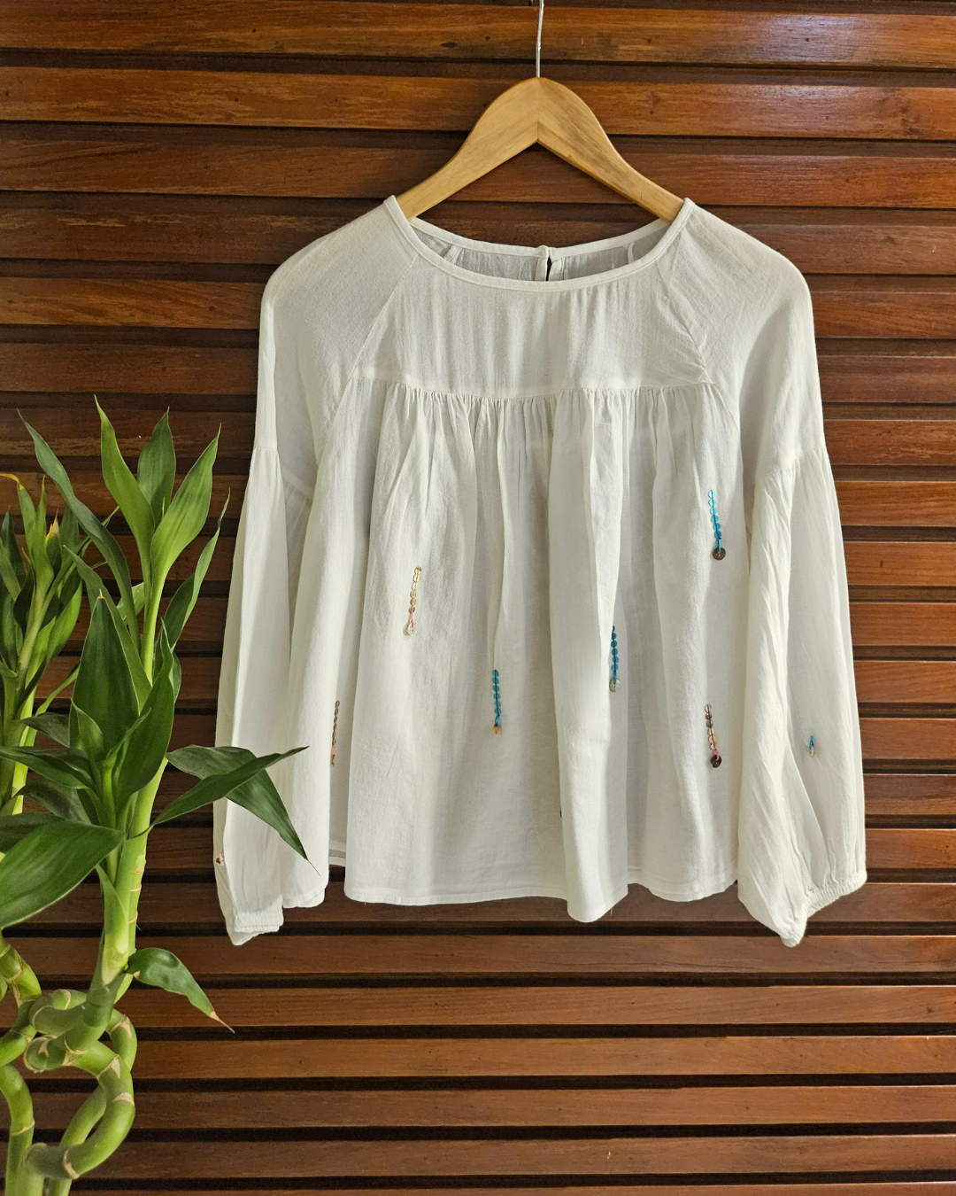 Sequin Shine Cotton Top