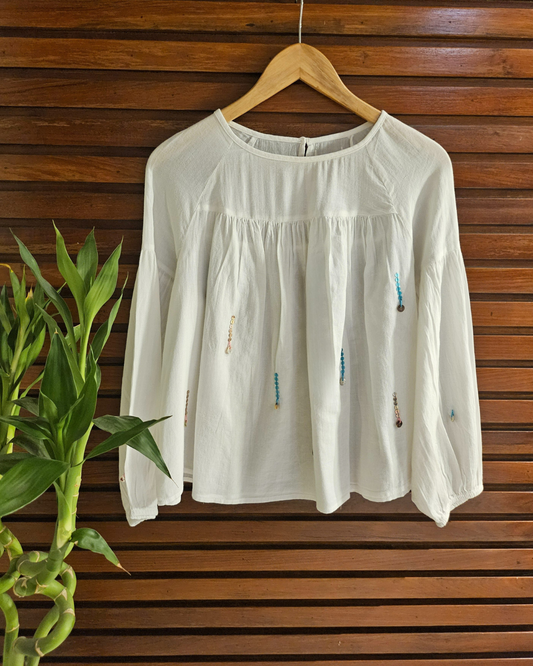 Sequin Shine Cotton Top