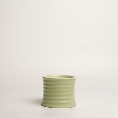 Stoneware Candle | 450g | Green | 3 wick